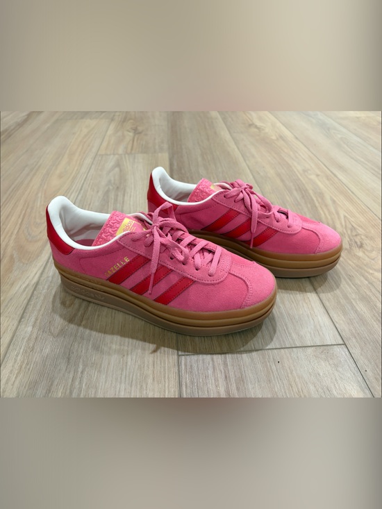 adidas Shoes - adidas Pink Suede Platform Sneakers with Gum Sole